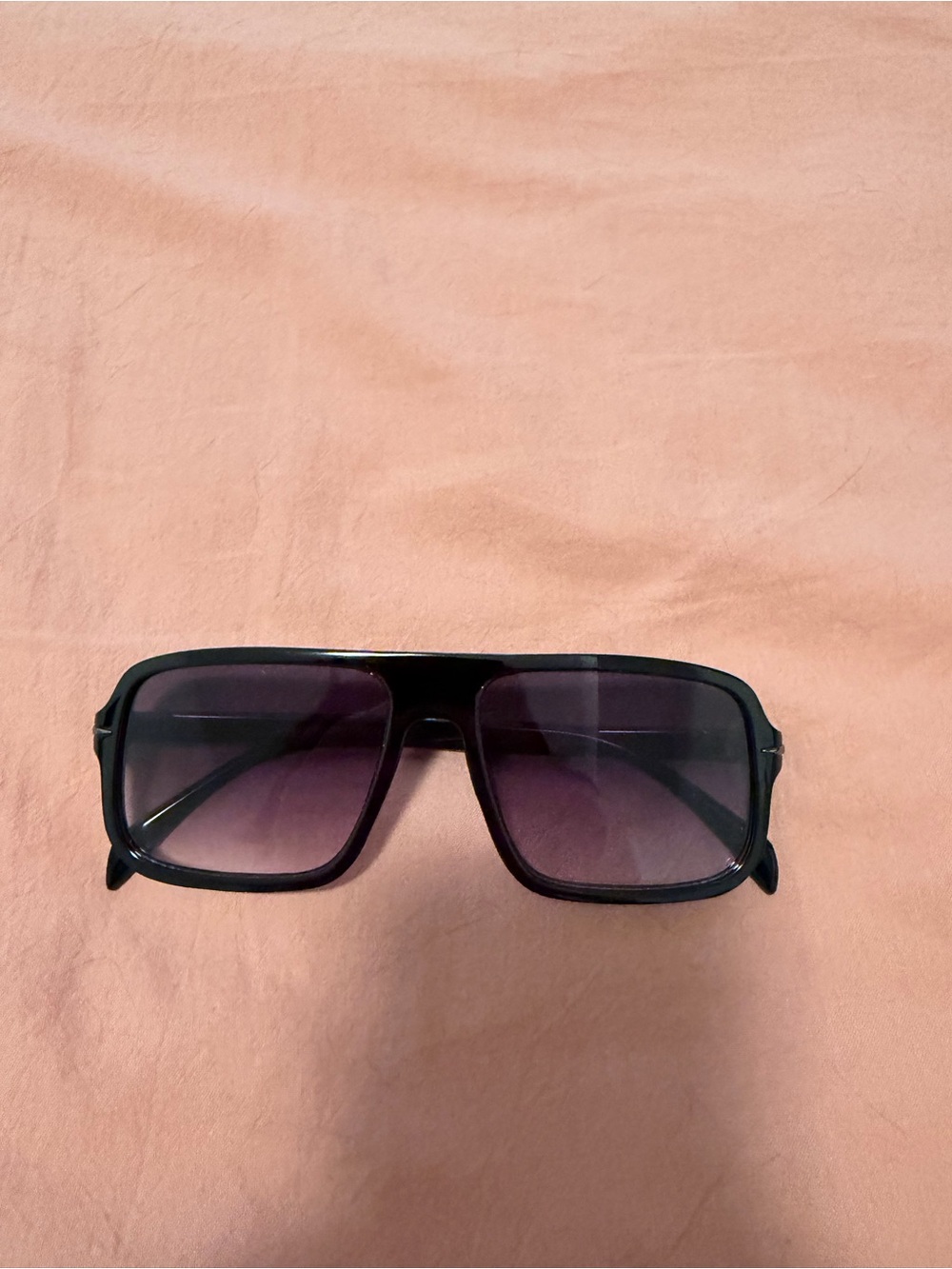 Black Oversized Square Sunglasses - Gradient Lenses